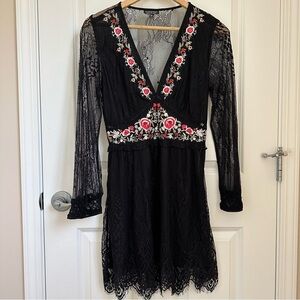 Top Shop Black Lace Flora Dress. Size: 6 Condition: Excellent, Never Worn
